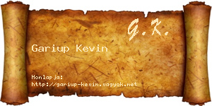 Gariup Kevin névjegykártya